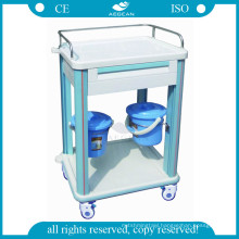 AG-CT006B1 With one drawer hospital plastic material nursing ABS clinical cart for sale